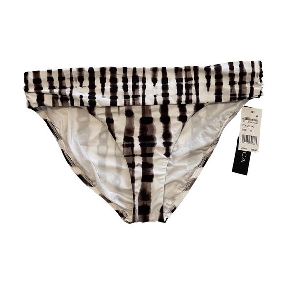 La Blanca Twisted Zebra Print Swim Bottoms NWT - Picture 2 of 6